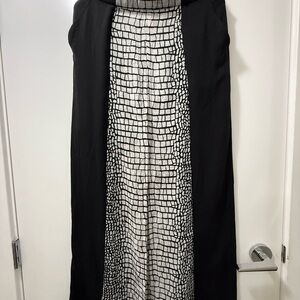 BCBGMaxAzria Black and White Maxi Skirt